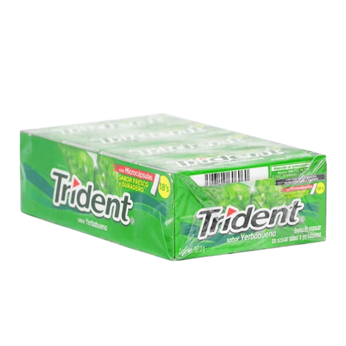 Chicle Trident Sabor Yerbabuena Display x 12 Unidades (367 g)