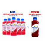 Pack Electrolit 5 Sabor Ponche Frutas 625 ml