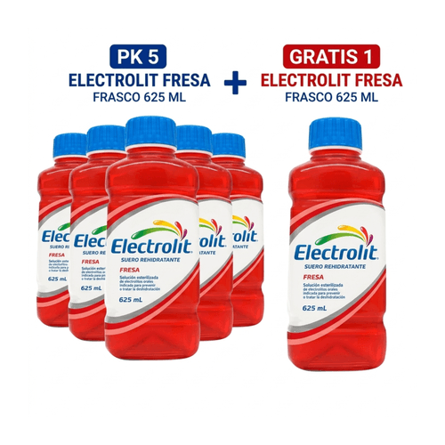 Oferta 5+1 Electrolit Fresa Frasco x 625 ml + Electrolit Fresa Frasco x 625 ml Gratis