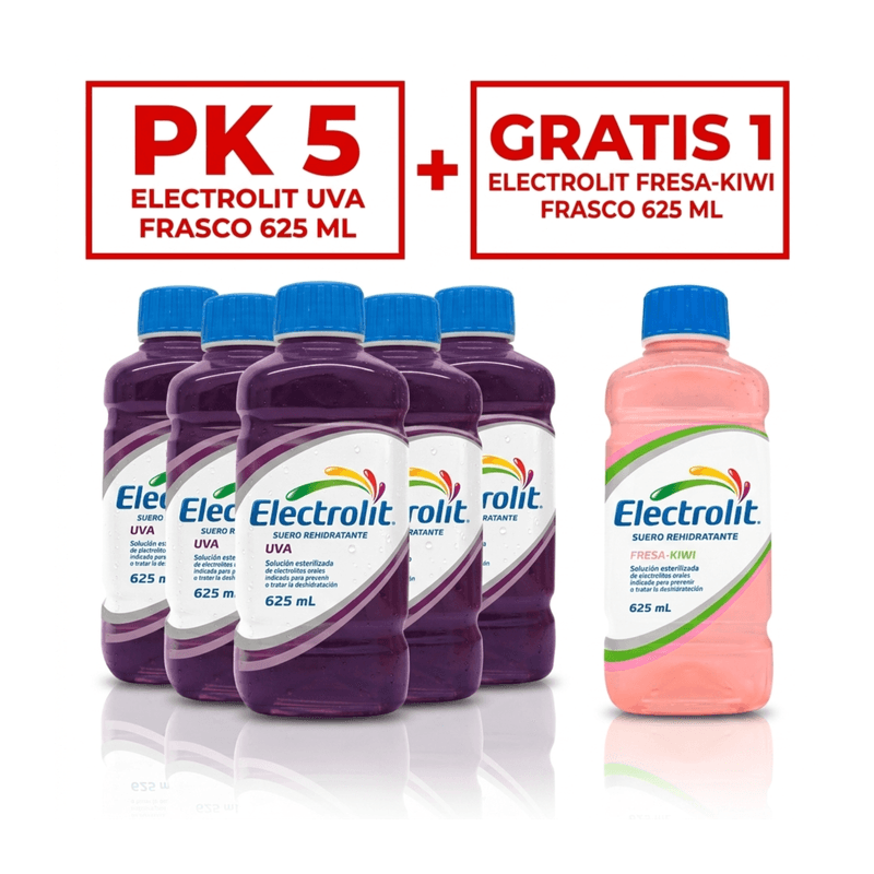 Oferta 5+1 Electrolit Uva Frasco x 625 ml