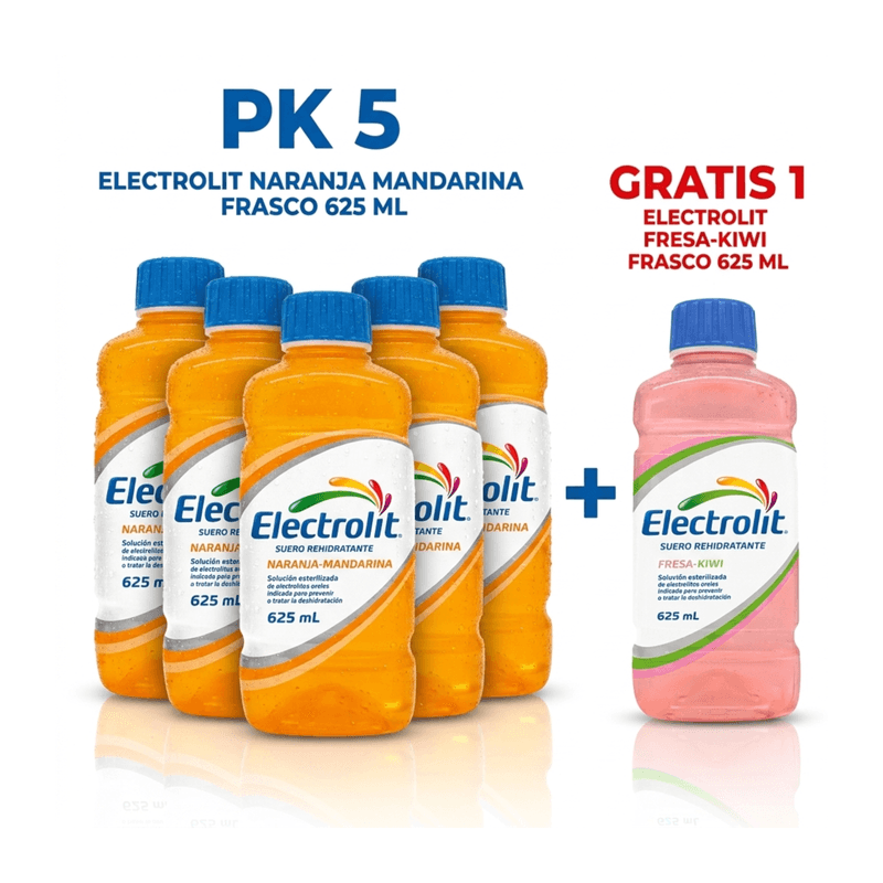 Oferta 5+1 Electrolit Naranja Mandarina x 625