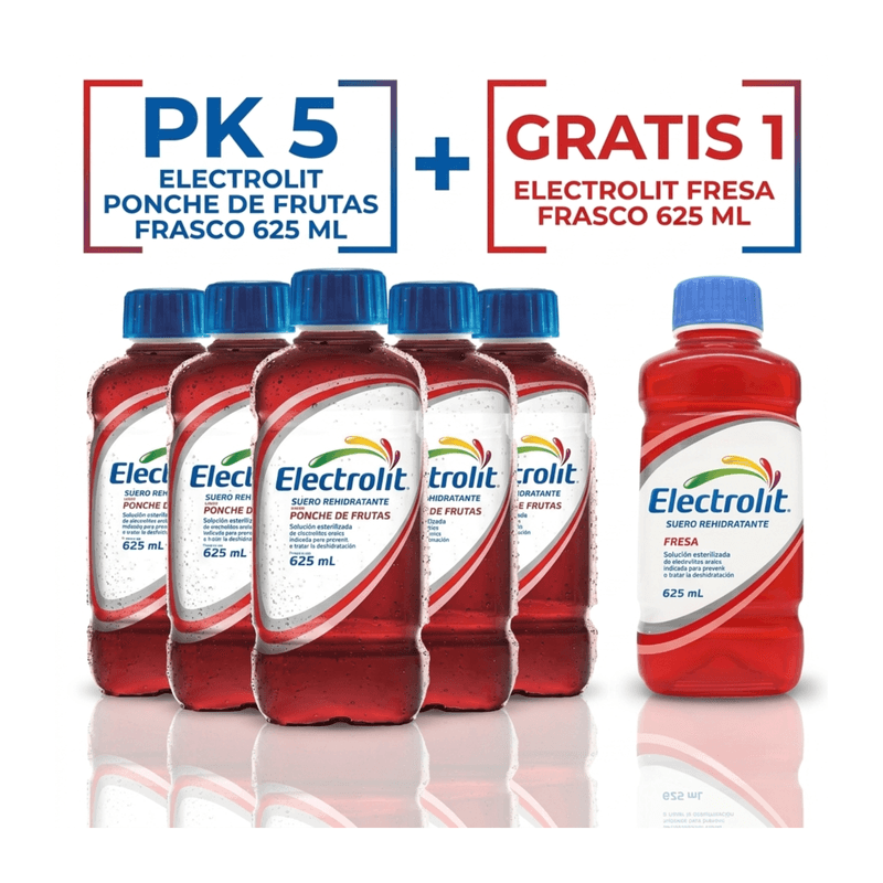 Oferta 5+1 Electrolit Ponche Frutas x 625 ml