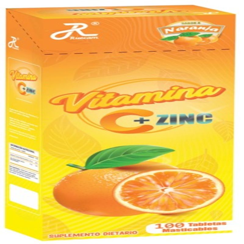 Vitamina C + Zinc Sabor Naranja x 100 Tabletas