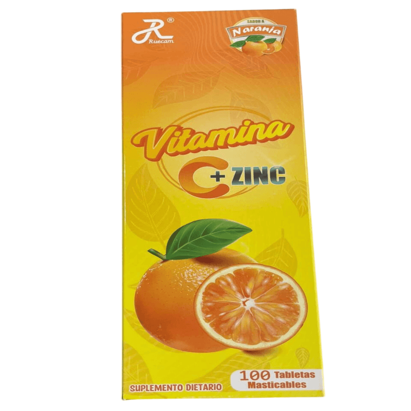 Vitamina C + Zinc Sabor Naranja x 100 Tabletas