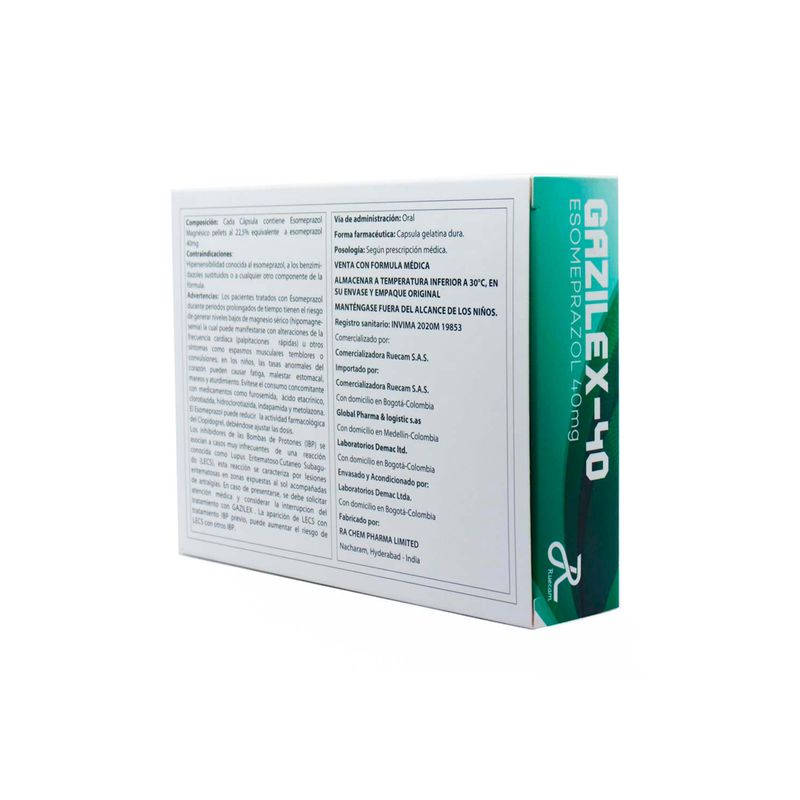 Esomeprazol Gazilex-40 Caja X 30 Capsulas