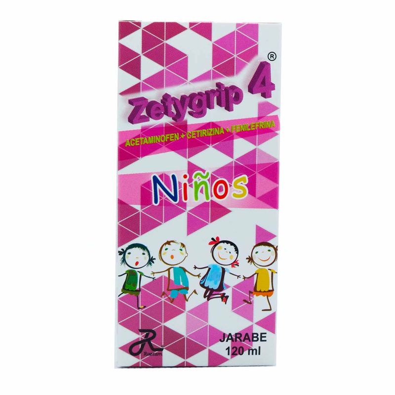 Zetygrip-4 Jarabe Niños Frasco X 120 Ml Ruecam