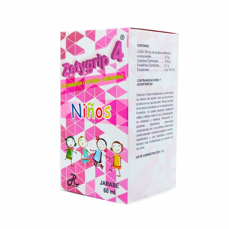 Zetygrip-4 Jarabe Niños Frasco X 60 Ml Ruecam