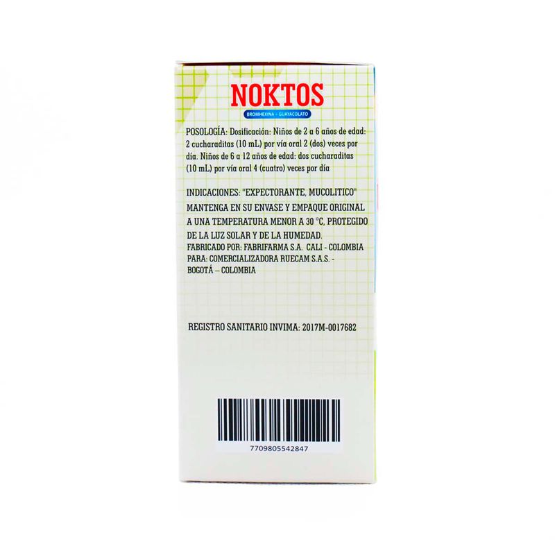 Noktos Niños Jarabe Frasco X 120 Ml Ruecam