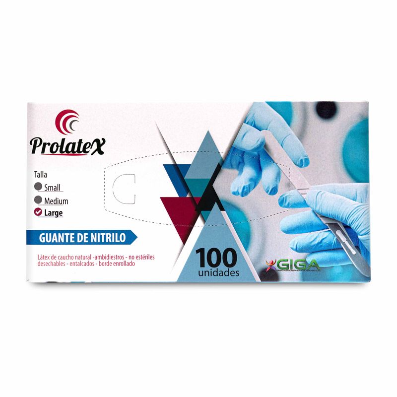 Guantes Nitrilo Prolatex Azul Talla S x 100