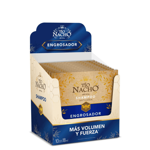 Shampoo Tío Nacho Engrosador - Display x 10 Sachets 18ml