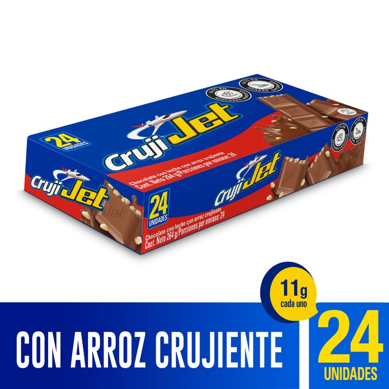 Chocolatina Jet Cruji 24 Unidades Caja