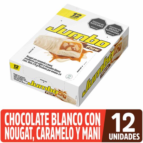 Chocolatina Jumbo Flow Blanca Displey X 12 Unidades Nutresa