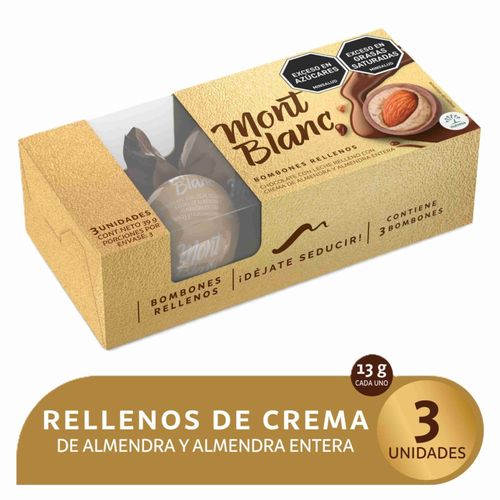 Chocolatina Mont Blanca Caja X 3 Und 39 Gr Nutresa