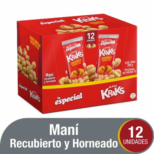 Maní Kraks La Especial Caja X 12 Unidades 300 Gr Nutresa