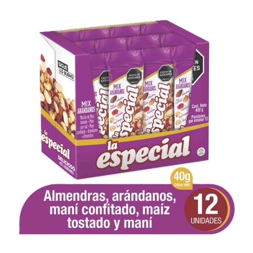 Maní Arandanos La Especial 40 Gr Caja X 12 Unds Nutresa