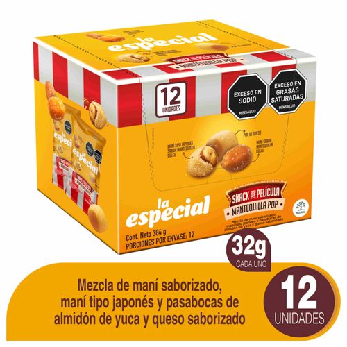 Maní La Especial Mantequilla - Caja x 12 Und 32g