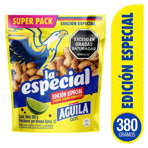 Maní Con Sal La Especial Águila Doypack x 380 g