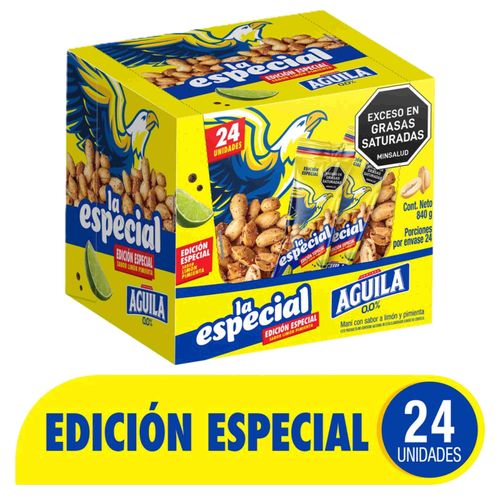 Maní Con Sal La Especial Águila Tarro x 35 g Caja x 24 Unidades
