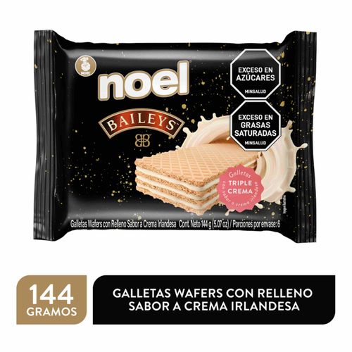 Galletas Wafer Noel Sabor Crema de Baileys Bolsa x 6 Unidades (144 g)