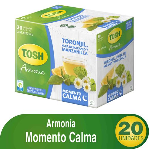 Aromática Tosh Momento Calma Bolsa X 20 Unidades Nutresa