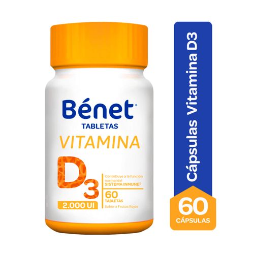 Benet Vitamina D3 2000 Ui 60 Tabletas Nutresa