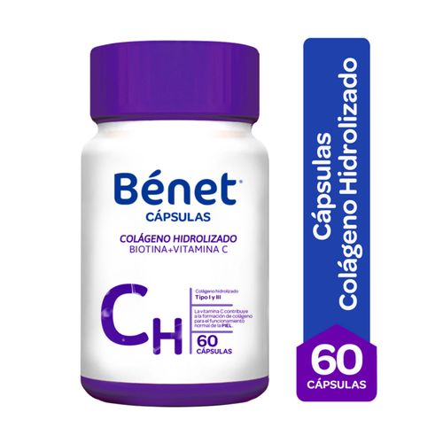 Benet Colágeno Hidrolizado 60 Cápsulas Nutresa