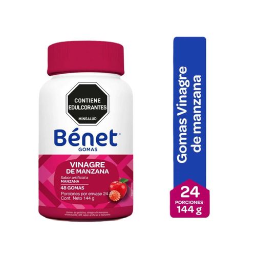 Gomas Vinagre de Manzana Benet - Frasco x 48 Unidades
