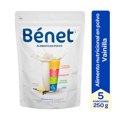 Bebida Polvo Benet Vainilla Doypack X 250 Gr Nutresa