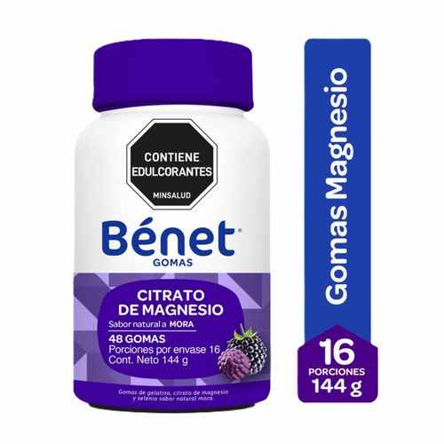 Gomas de Magnesio Benet - Frasco x 48 Unidades