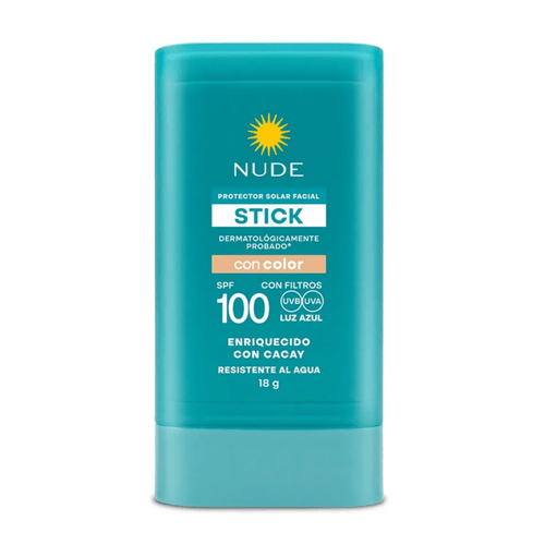 Protector Solar Facial Nude con Color en Barra x 18 g