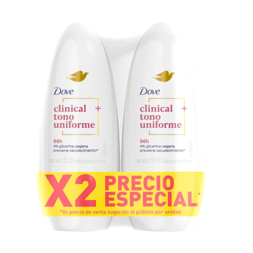 Desodorante Dove Clinical Rollon Mujer X 250 Ml