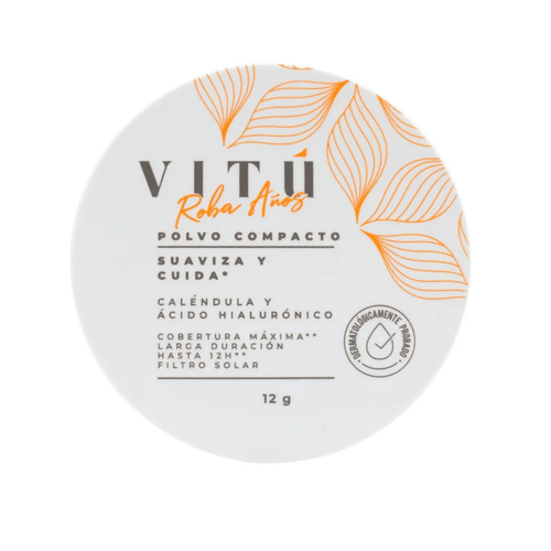 Polvo Compacto Vitú Caléndula Espejo 1 Macadamia