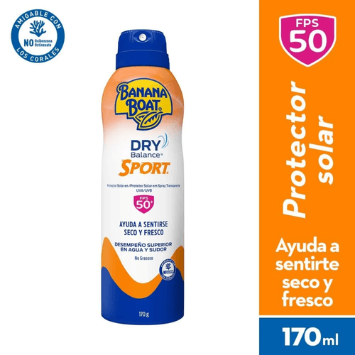 Bloqueador Banana Boat Dry Balance Sport Spf 50 Spray 170 Ml Edgewell