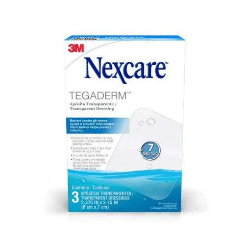 Apósito Nexcare Tegaderm Transparente 6 X 7 Cm X 3 Unidades