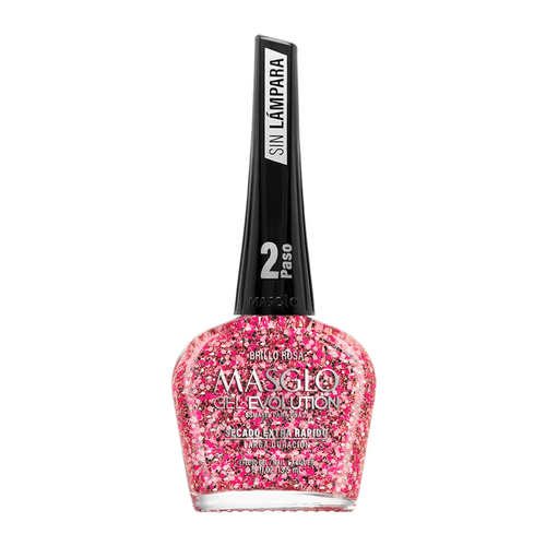Brillo para Uñas Masglo Gel Evolution Tono Rosa x 13.5 ml