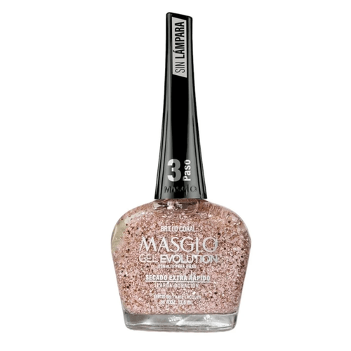Brillo para Uñas Masglo Gel Evolution Tono Coral x 13.5 ml