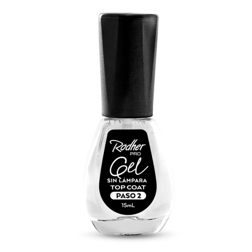 Brillo Top Coat Rodher Gel Sin Lámpara x 15 ml