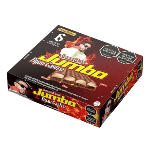 Chocolatina Jumbo Ryan Castro Paquete x 6 Unidades de 170 g