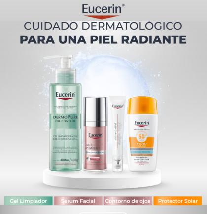 Productos Eucerin para el cuidado dermatológico disponibles en Axalotiene